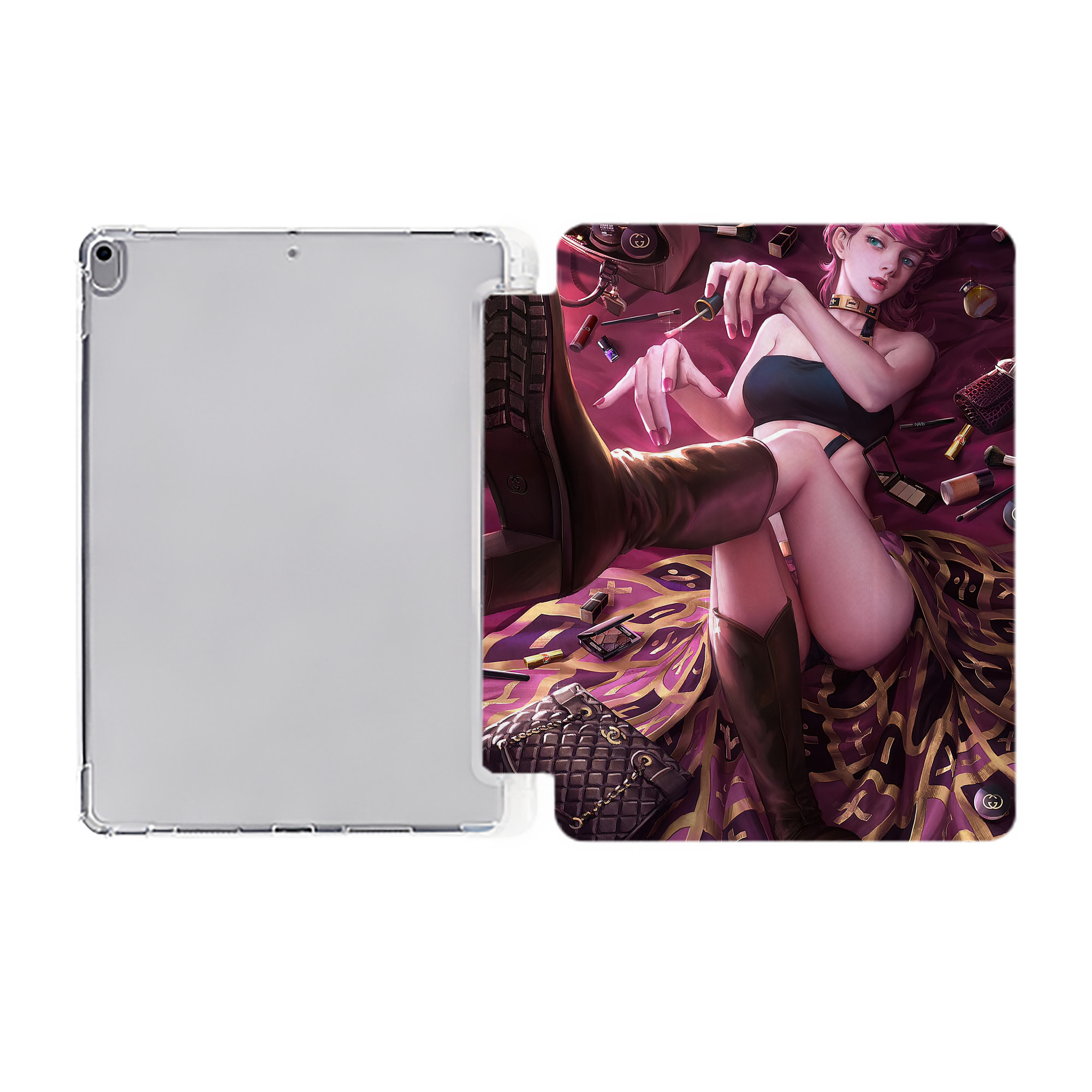 （画像用） ジョジョの奇妙な冒険 JoJo's Bizarre Adventure IPad ケース ペン収納付き 三つ折りスタンド PUレザー×シリコン 対応機種9.5/10.5/10.9インチ